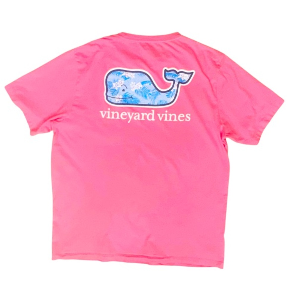 VINEYARD VINES Pink Tropical whale T-Shirt women’s size large